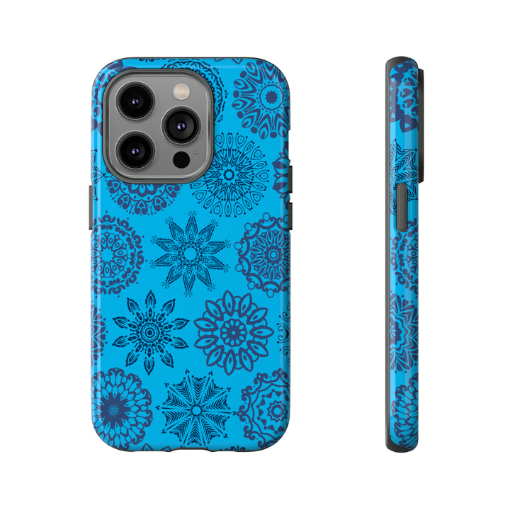 Blue Abstract Patterned Phone Case