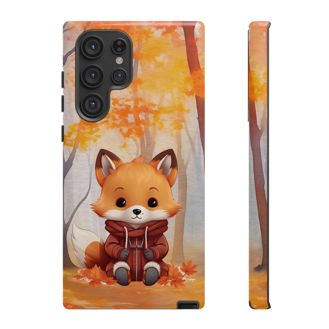 Baby Forest Fox Ready for Autumn - Samsung & iPhone Phone Case