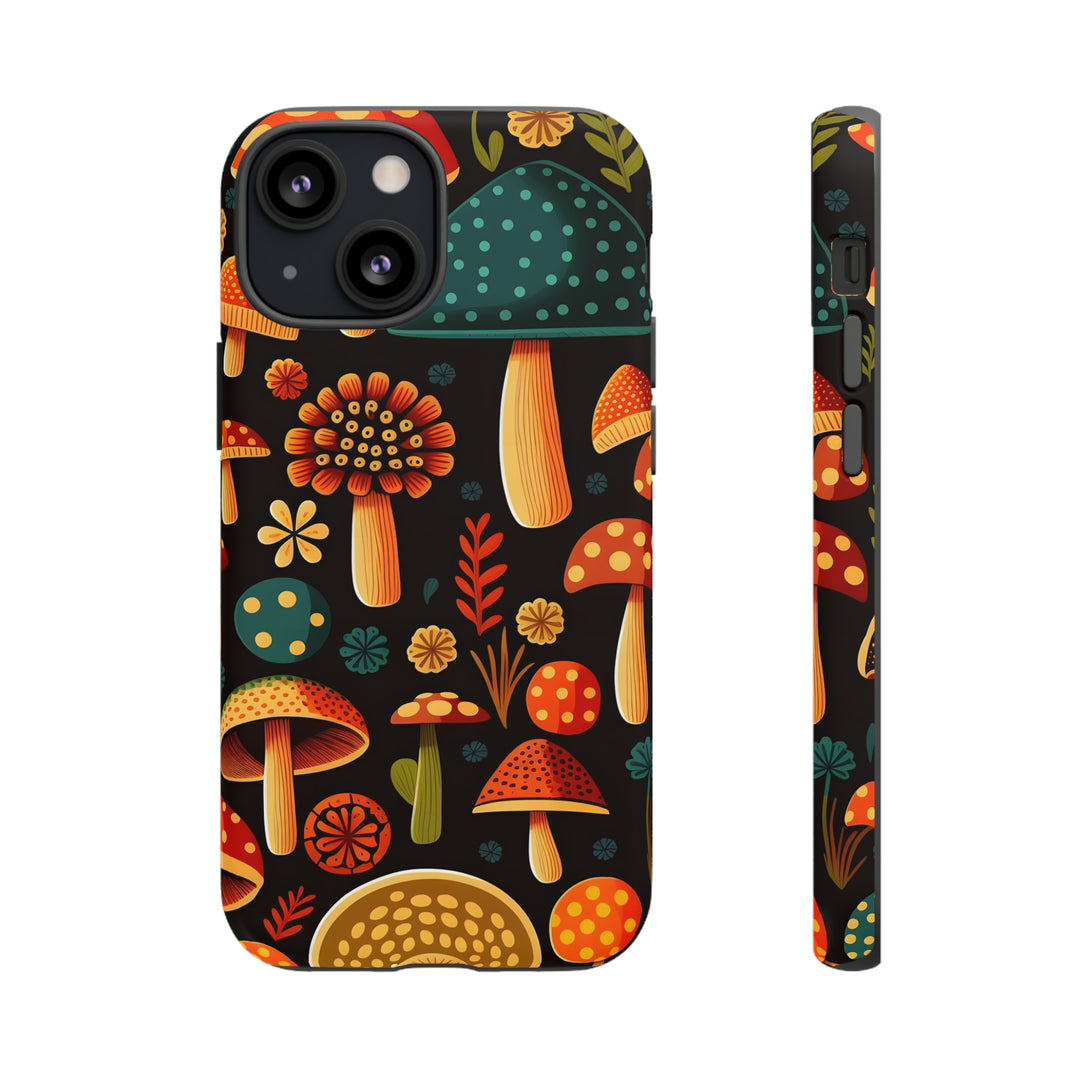 Dark Whimsy Mushroom Field Phone Case