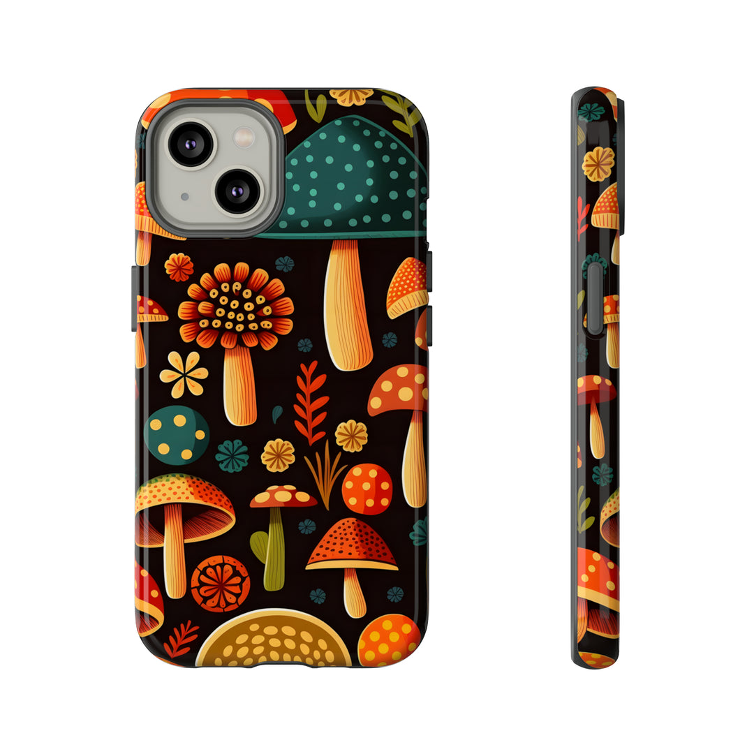 Dark Whimsy Mushroom Field Phone Case