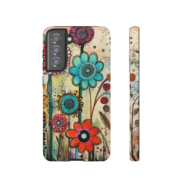 Bold Grunge Wildflowers Phone Case