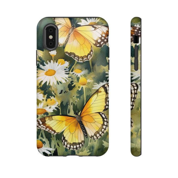 Yellow Butterflies Floral Phone Case