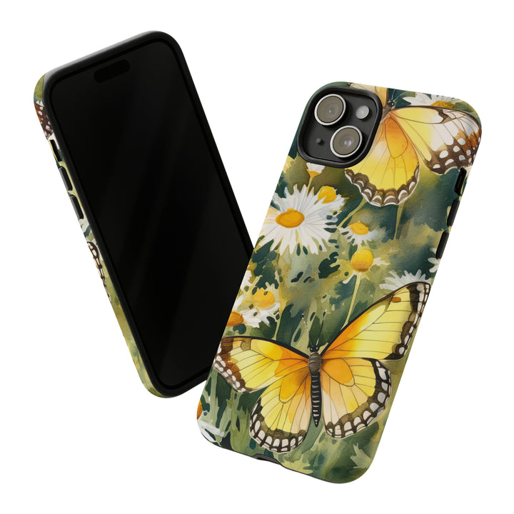 Yellow Butterflies Floral Phone Case