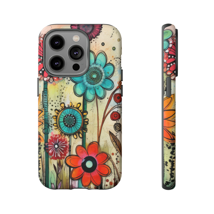 Bold Grunge Wildflowers Phone Case