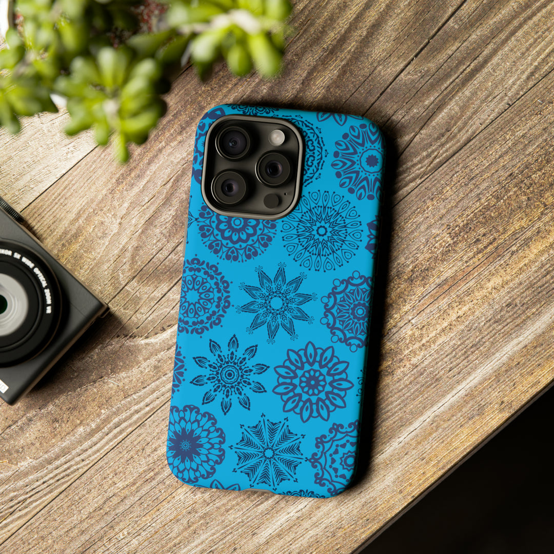 Blue Abstract Patterned Phone Case