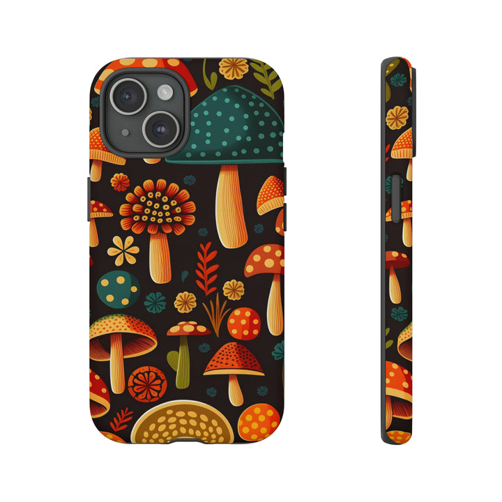 Dark Whimsy Mushroom Field Phone Case