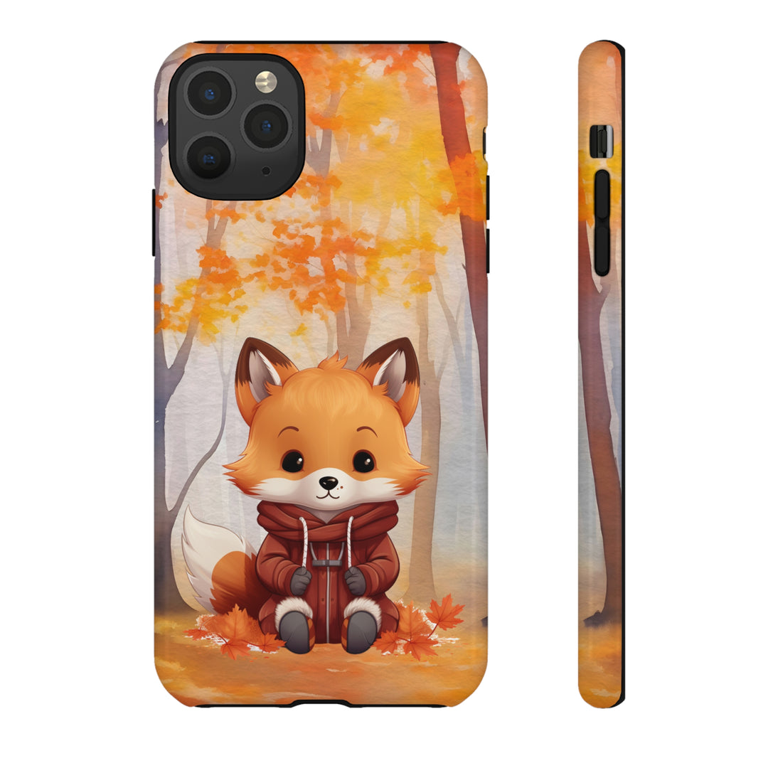 Baby Forest Fox Ready for Autumn - Samsung & iPhone Phone Case