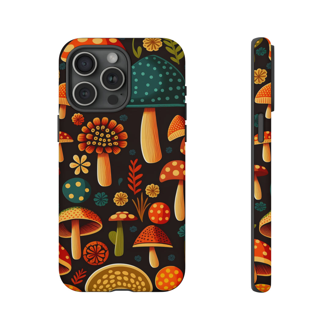 Dark Whimsy Mushroom Field Phone Case