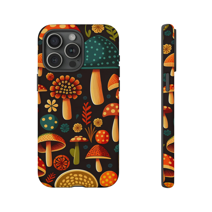 Dark Whimsy Mushroom Field Phone Case