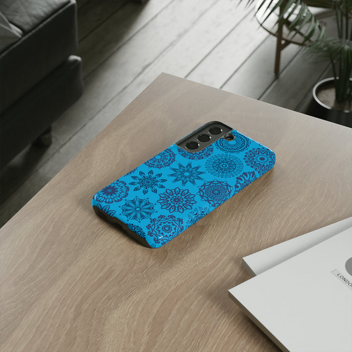 Blue Abstract Patterned Phone Case