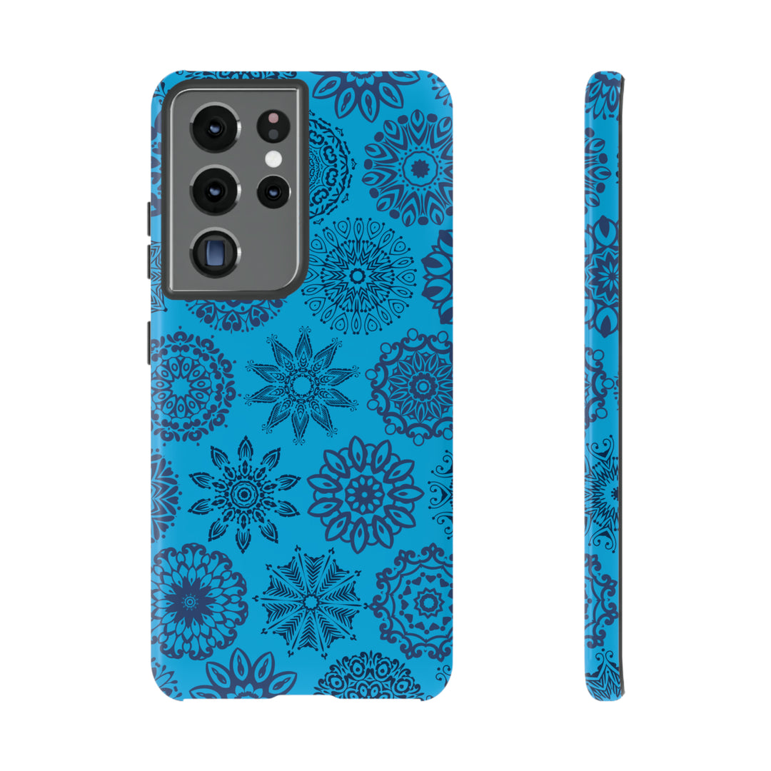 Blue Abstract Patterned Phone Case