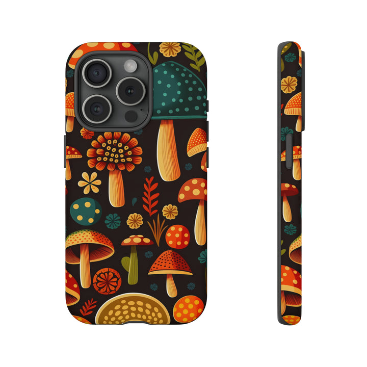 Dark Whimsy Mushroom Field Phone Case