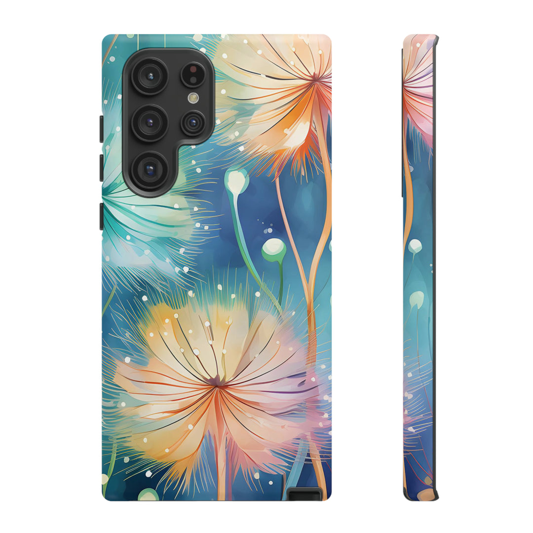 Whimsical Burst Dandelions Phone Case