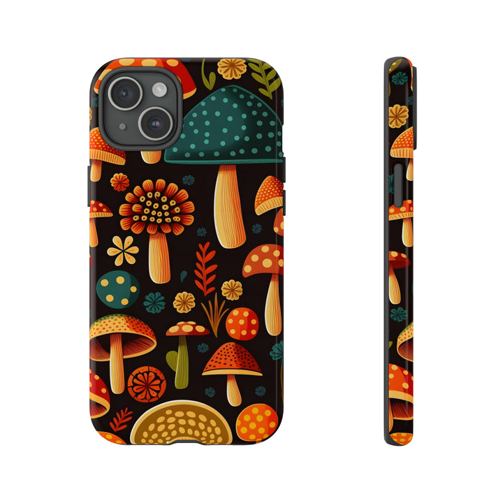 Dark Whimsy Mushroom Field Phone Case