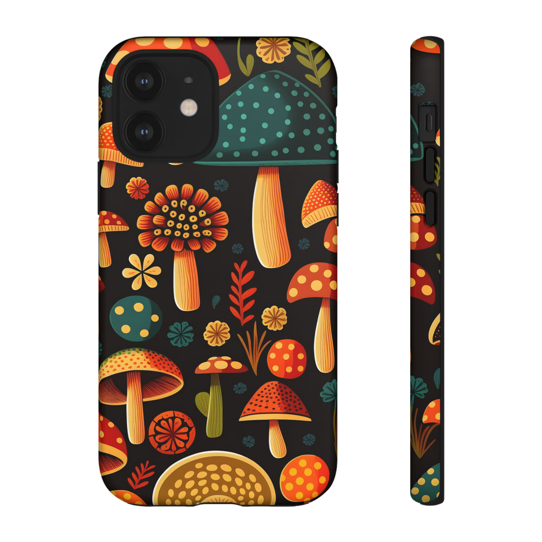 Dark Whimsy Mushroom Field Phone Case