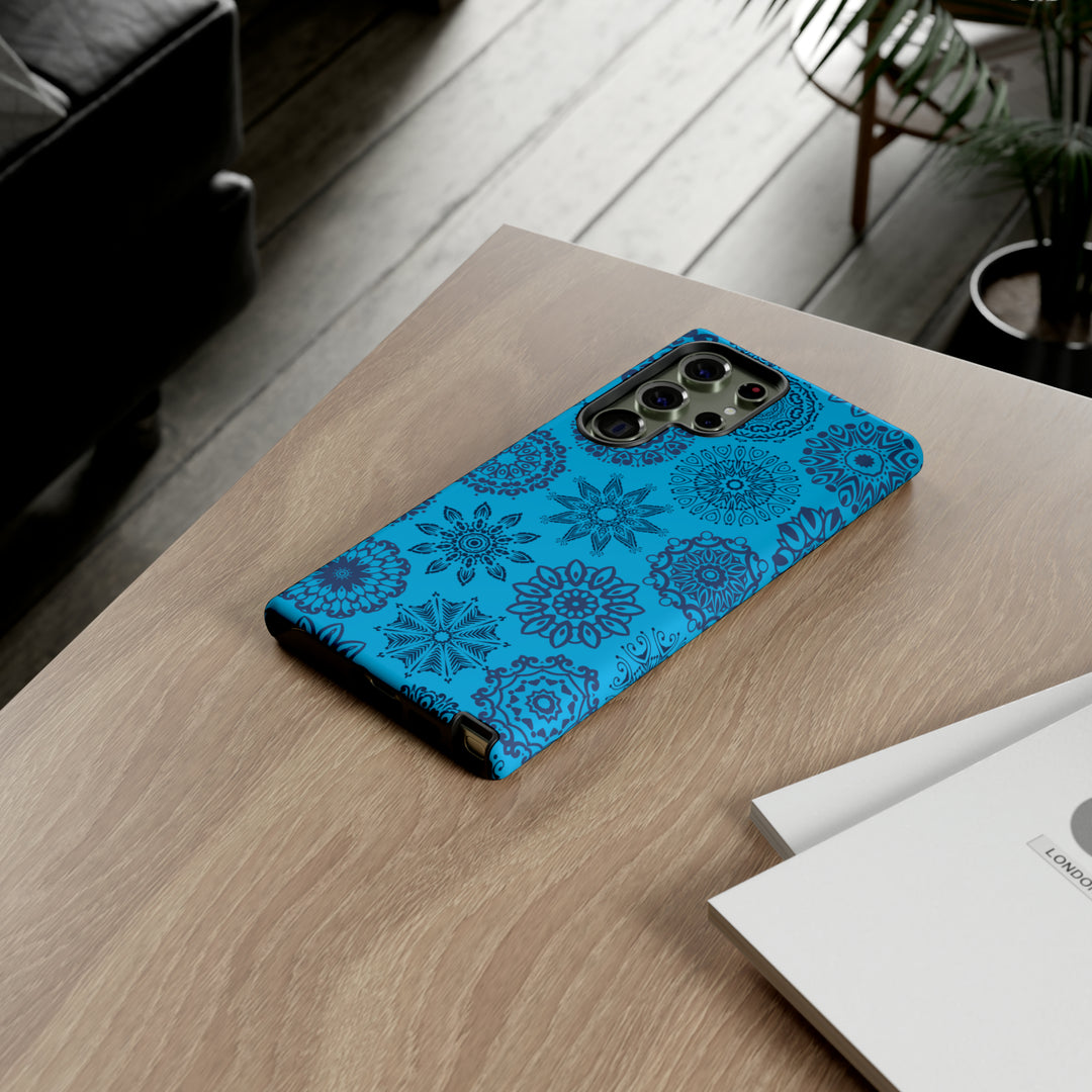 Blue Abstract Patterned Phone Case