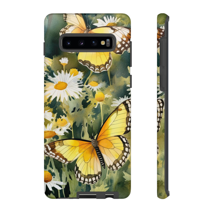 Yellow Butterflies Floral Phone Case