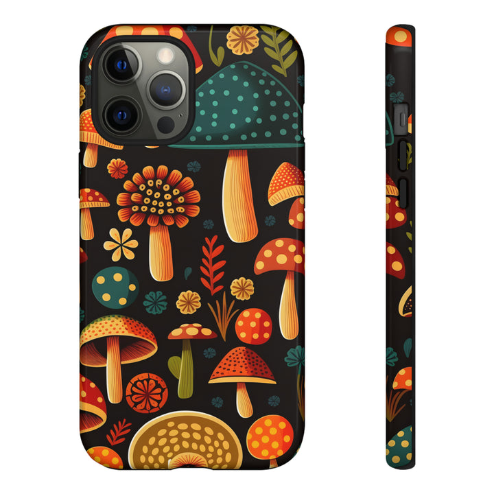 Dark Whimsy Mushroom Field Phone Case