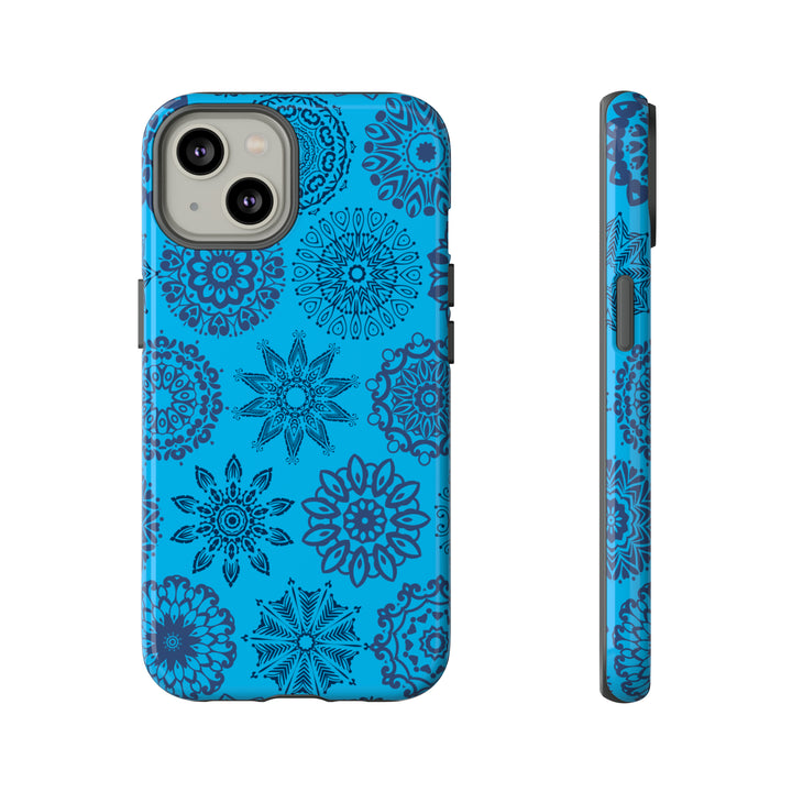 Blue Abstract Patterned Phone Case