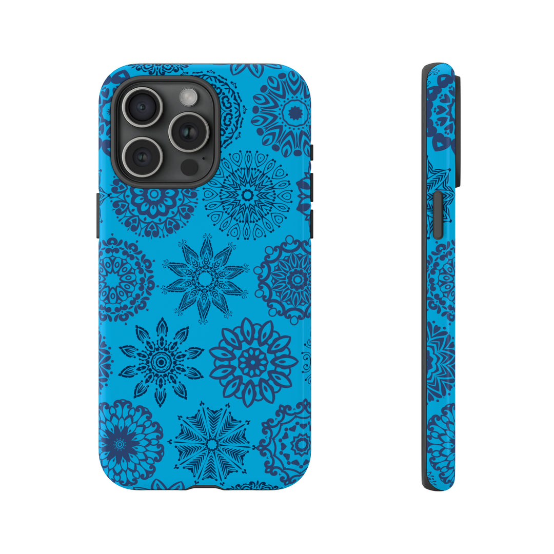 Blue Abstract Patterned Phone Case