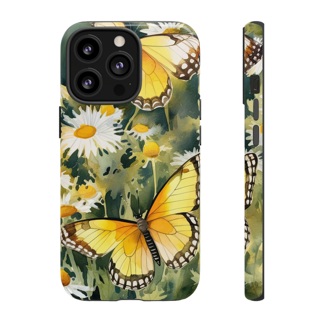 Yellow Butterflies Floral Phone Case