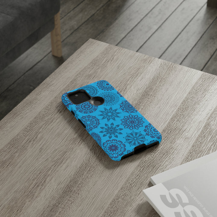 Blue Abstract Patterned Phone Case