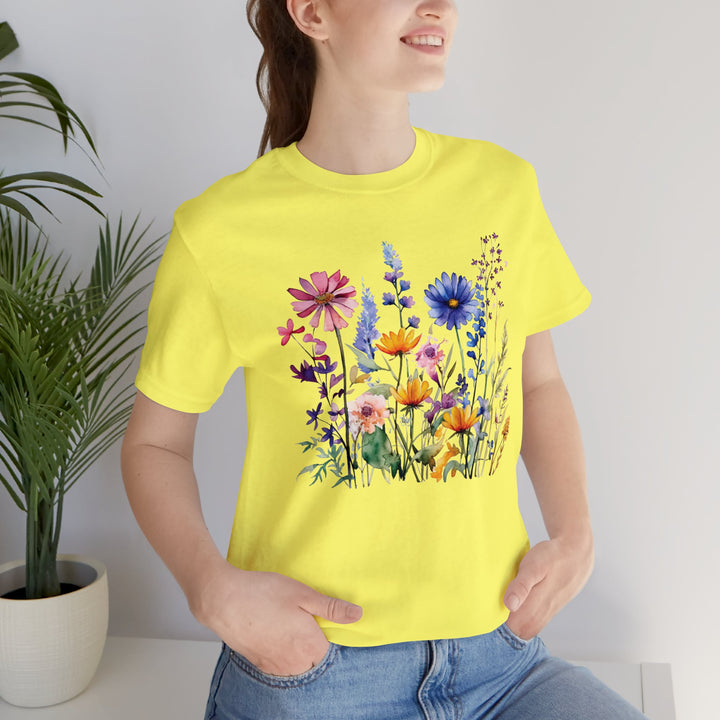 Watercolor Wildflower Print Graphic Tshirt