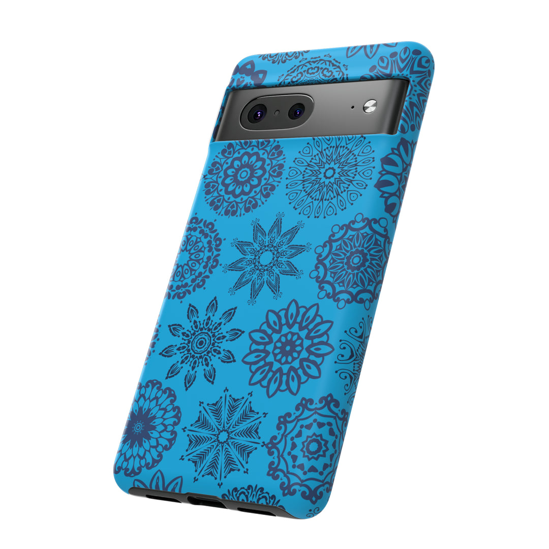 Blue Abstract Patterned Phone Case