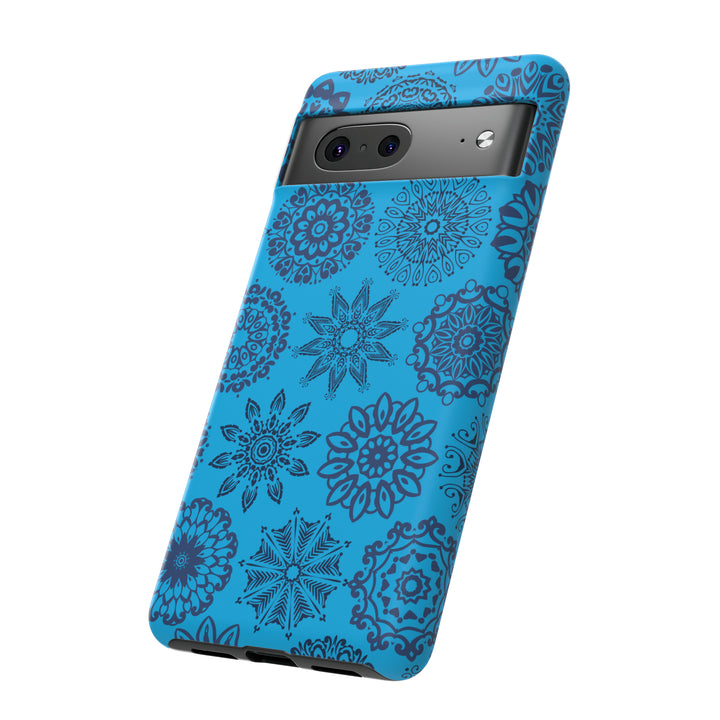 Blue Abstract Patterned Phone Case