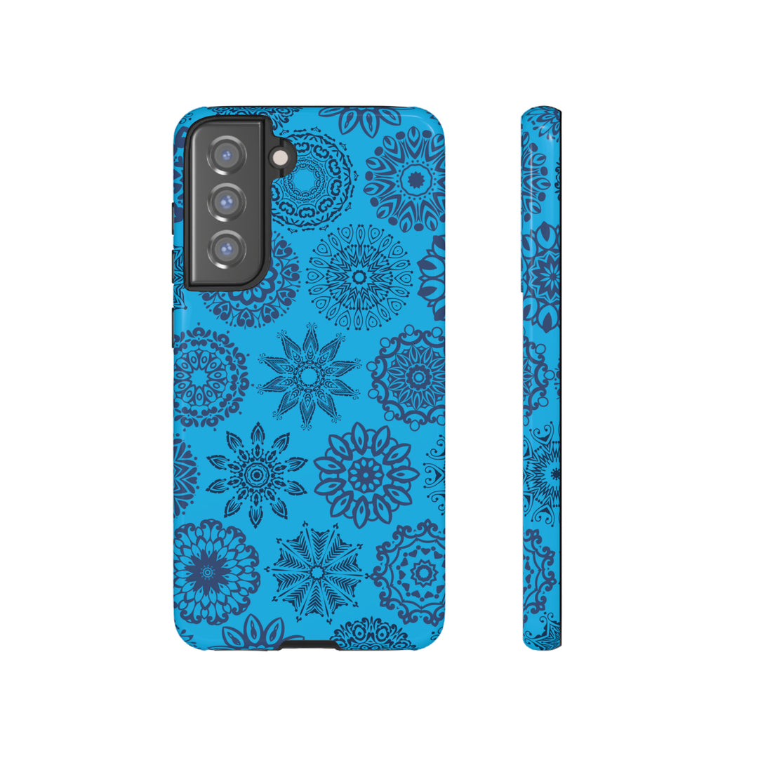 Blue Abstract Patterned Phone Case