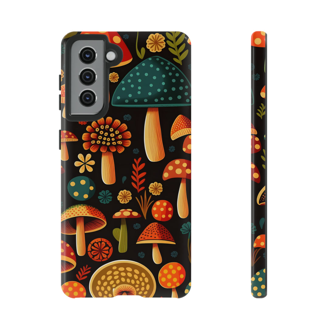 Dark Whimsy Mushroom Field Phone Case