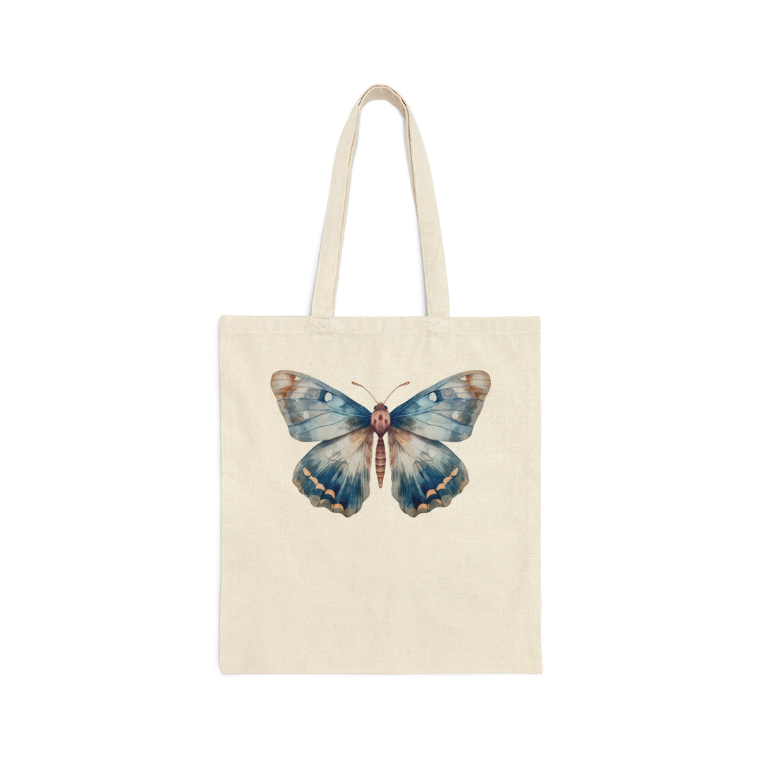 Big Bluesy Moth | Reusable Canvas Tote Bag