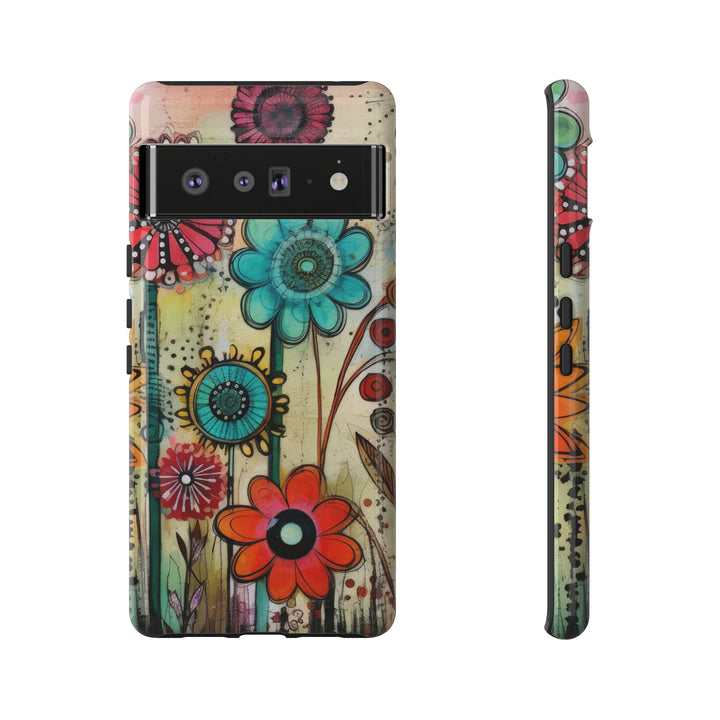 Bold Grunge Wildflowers Phone Case