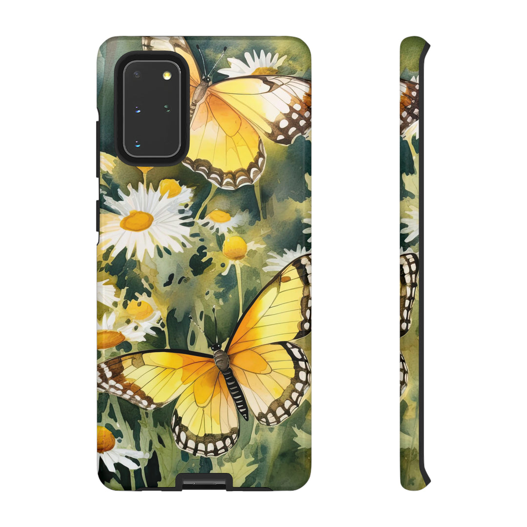 Yellow Butterflies Floral Phone Case