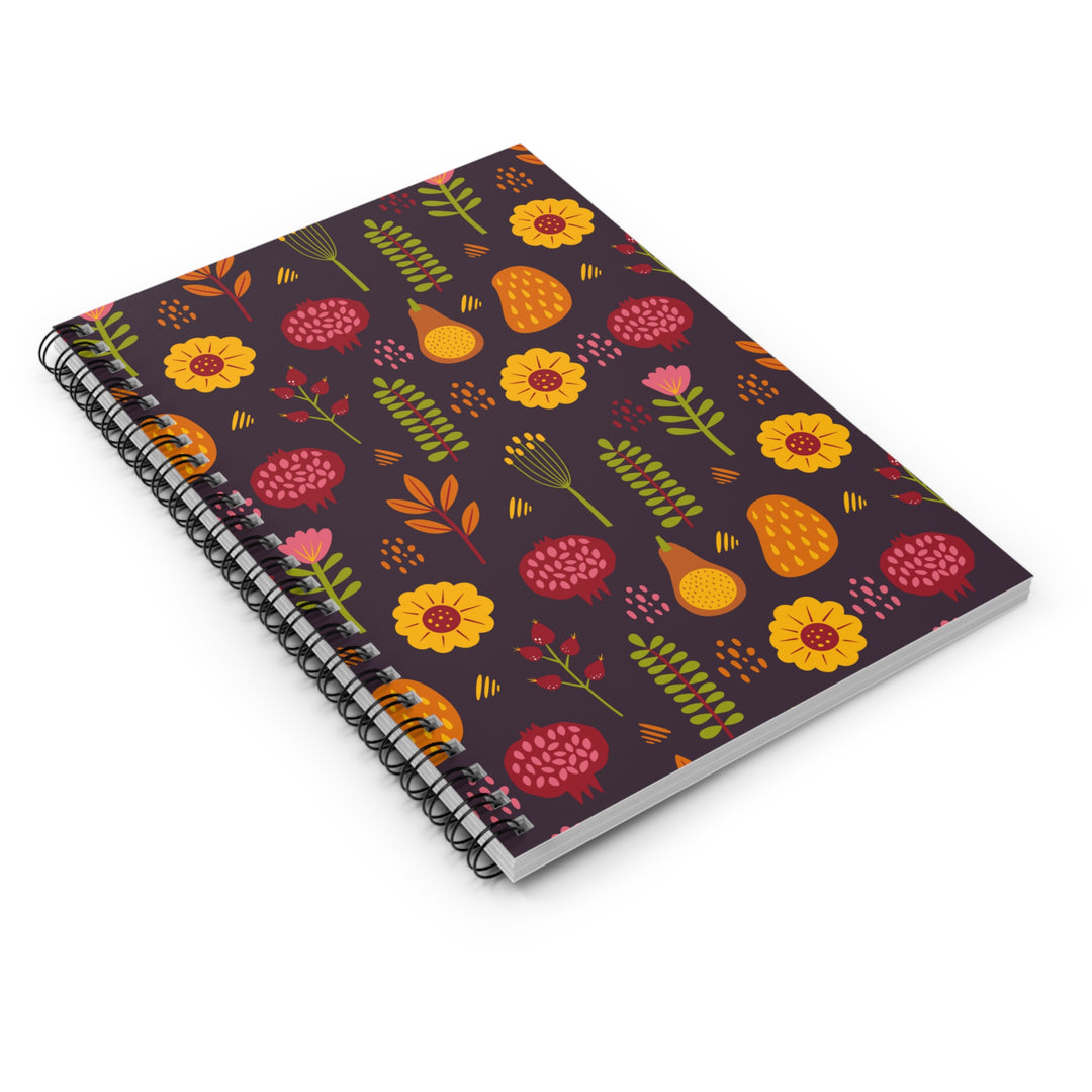 Thankful Forest Whimsical Flowers Spiral Notebook