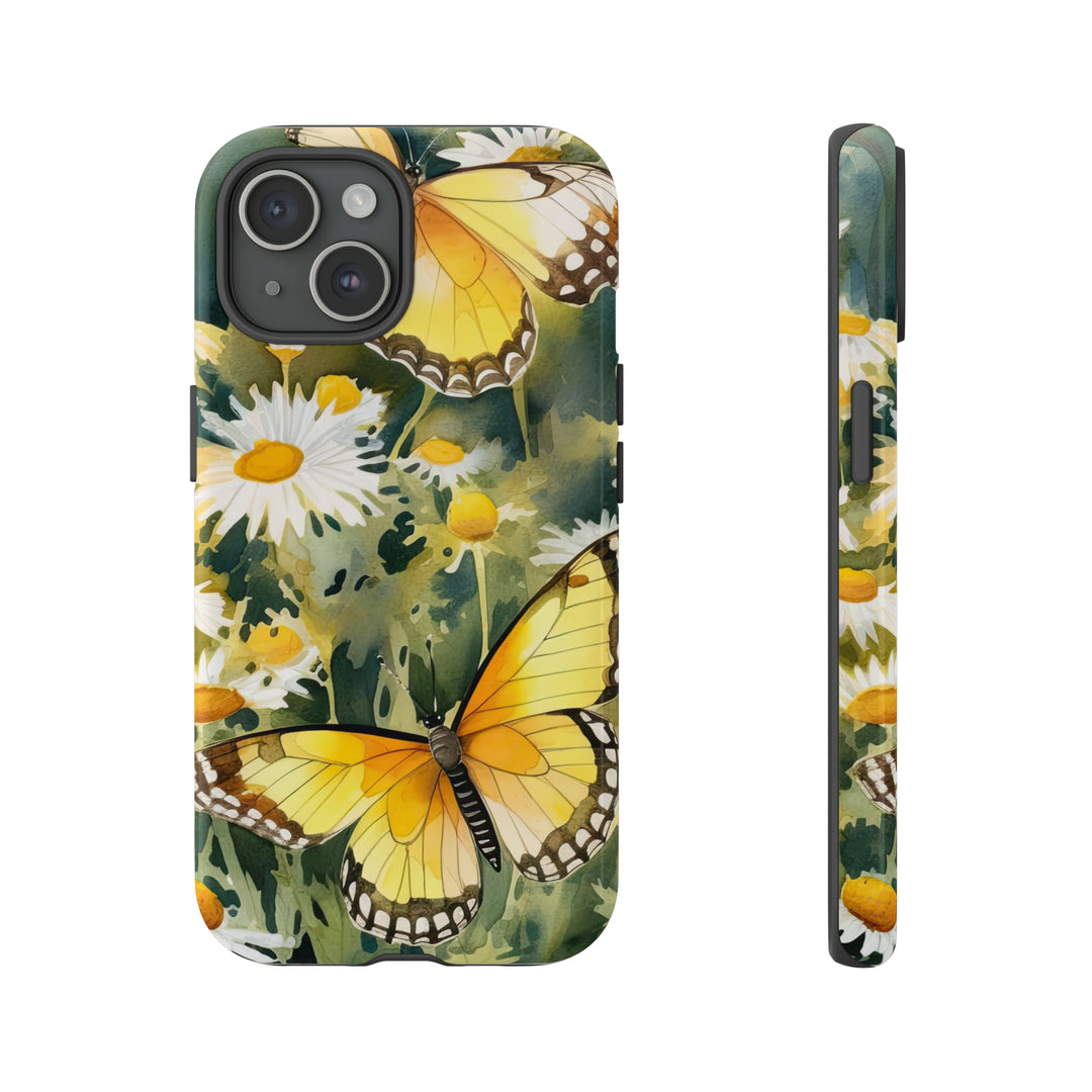 Yellow Butterflies Floral Phone Case