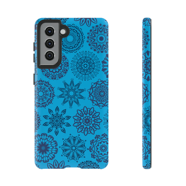 Blue Abstract Patterned Phone Case