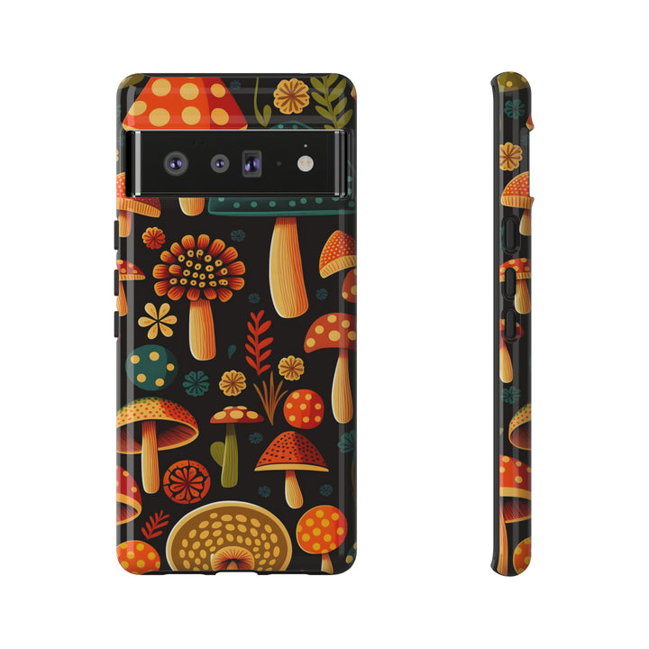 Dark Whimsy Mushroom Field Phone Case