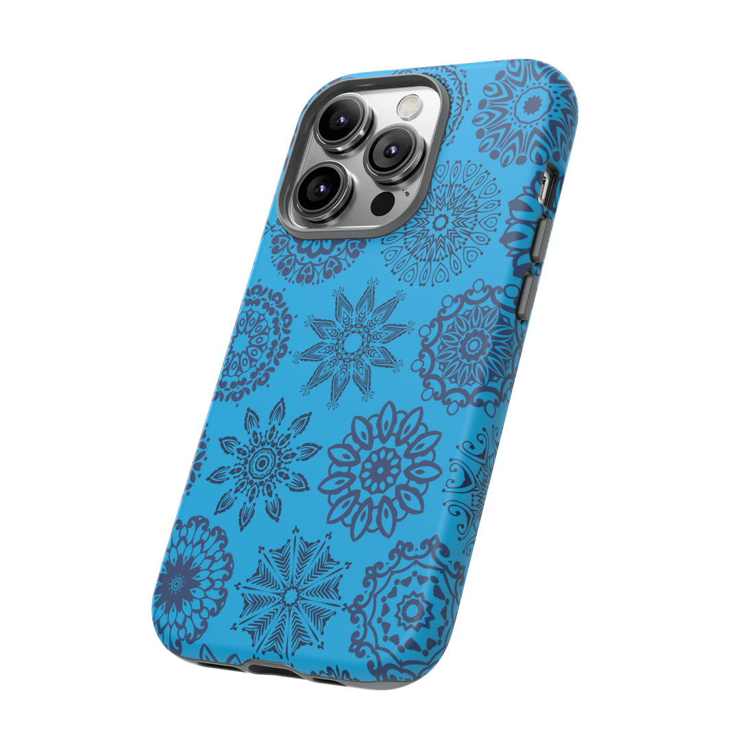 Blue Abstract Patterned Phone Case