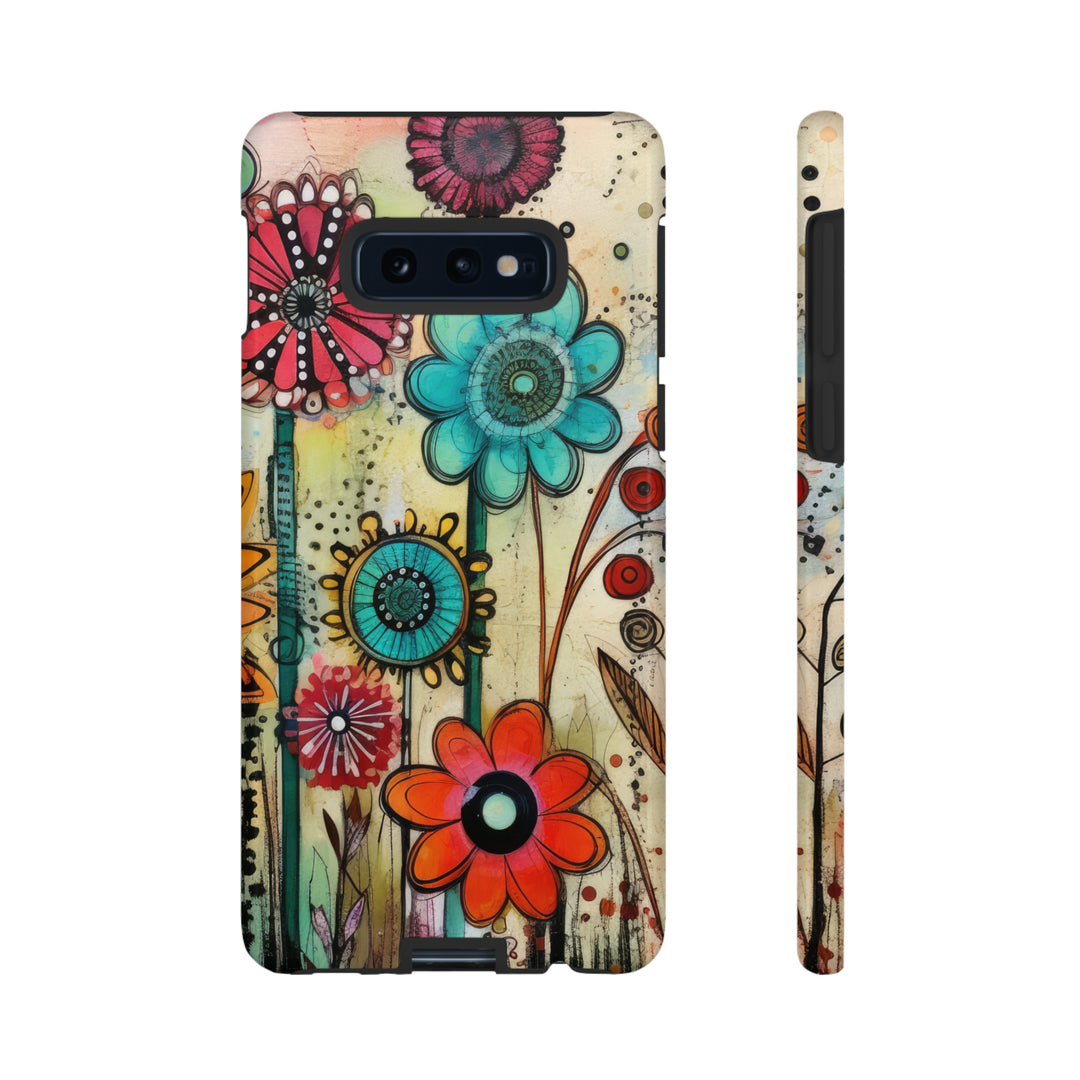 Bold Grunge Wildflowers Phone Case