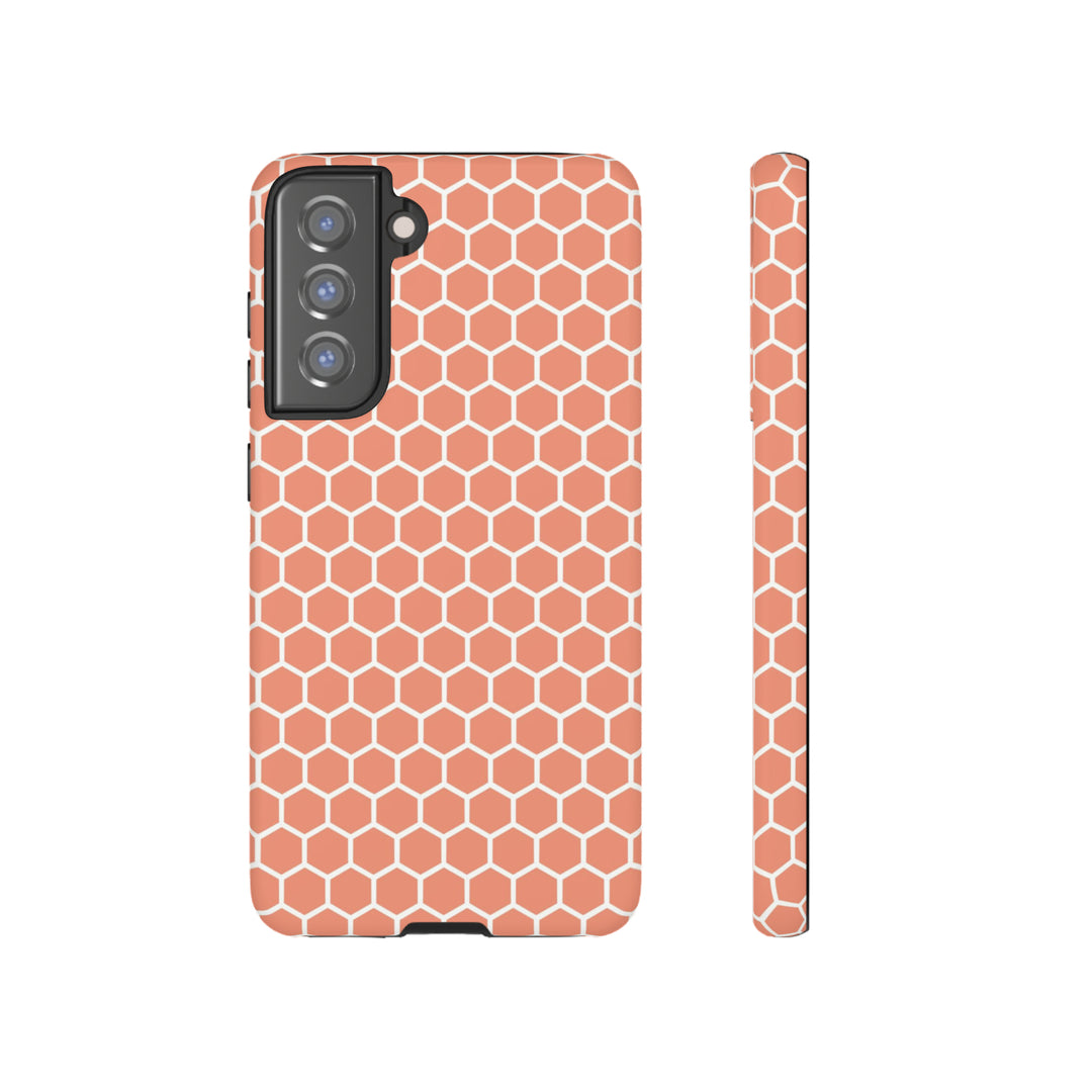 Orange Honeycomb | Phone Case for iPhone/Galaxy/Pixel