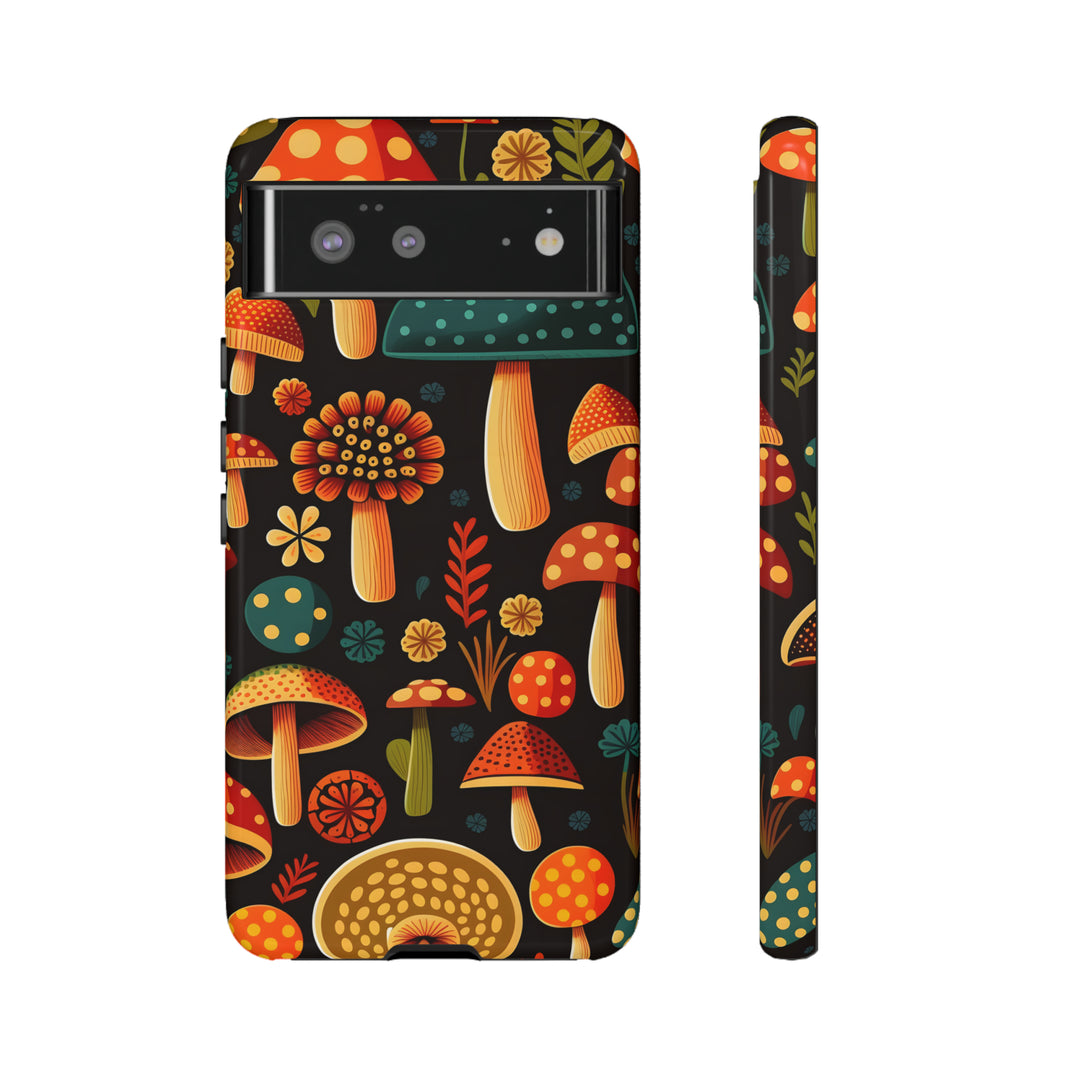 Dark Whimsy Mushroom Field Phone Case