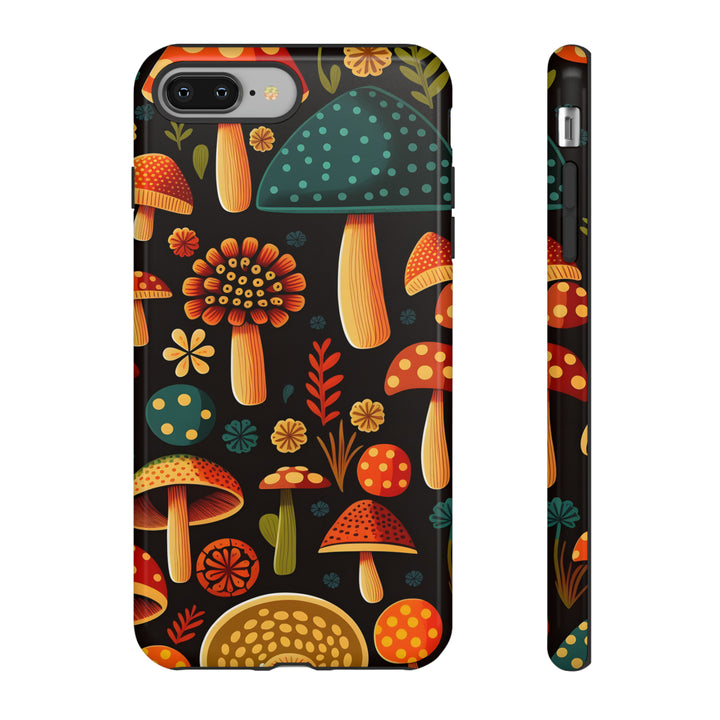 Dark Whimsy Mushroom Field Phone Case