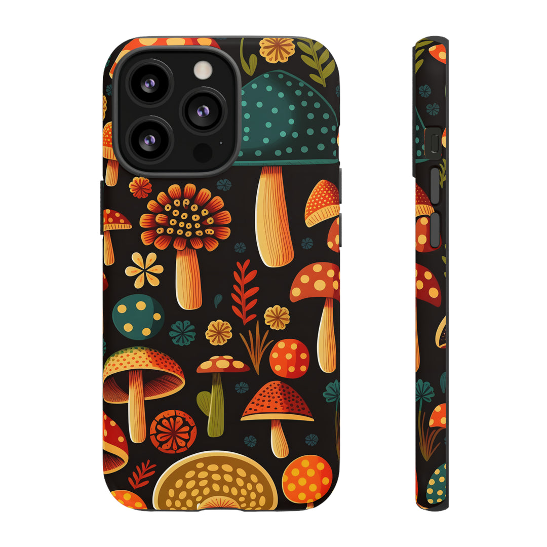 Dark Whimsy Mushroom Field Phone Case