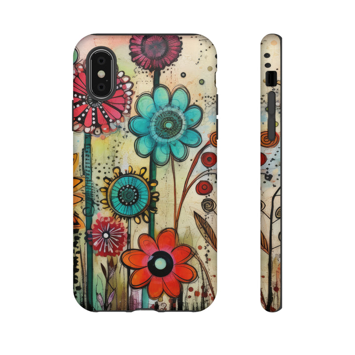 Bold Grunge Wildflowers Phone Case