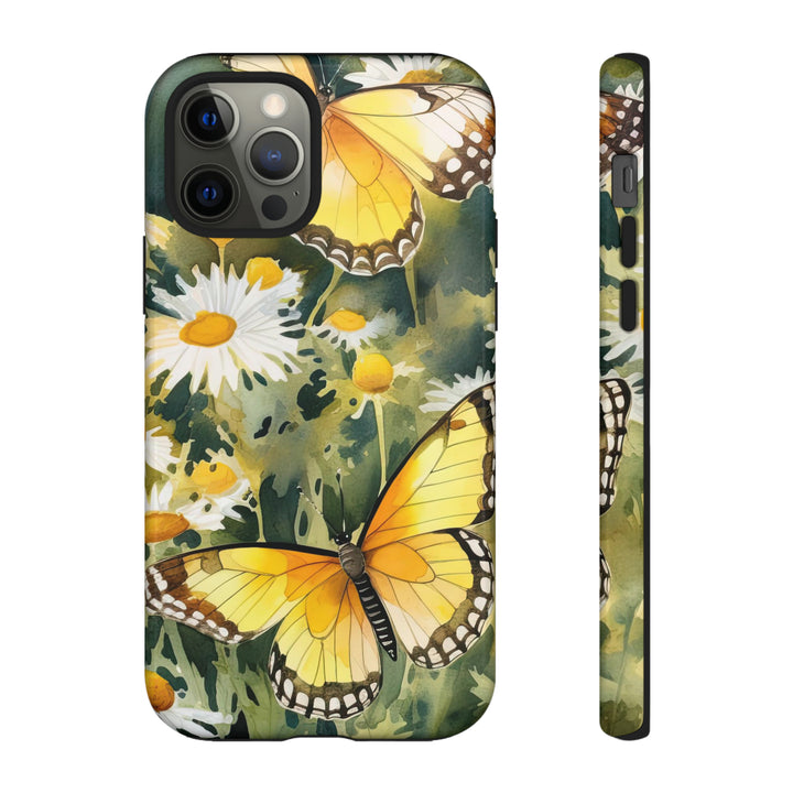 Yellow Butterflies Floral Phone Case