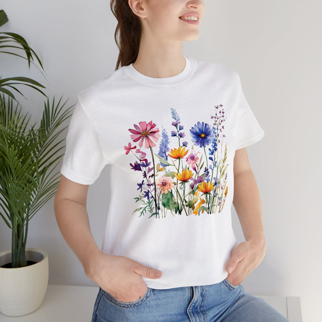 Watercolor Wildflower Print Graphic Tshirt