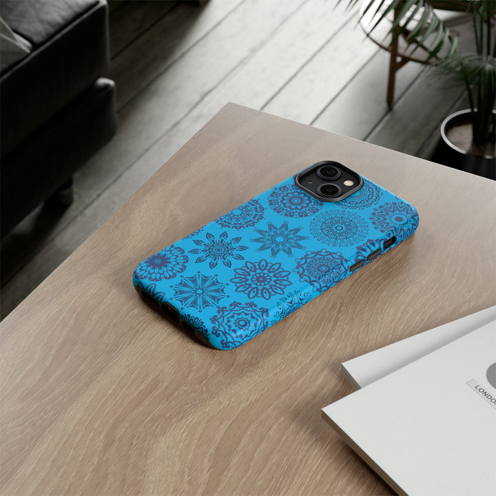 Blue Abstract Patterned Phone Case