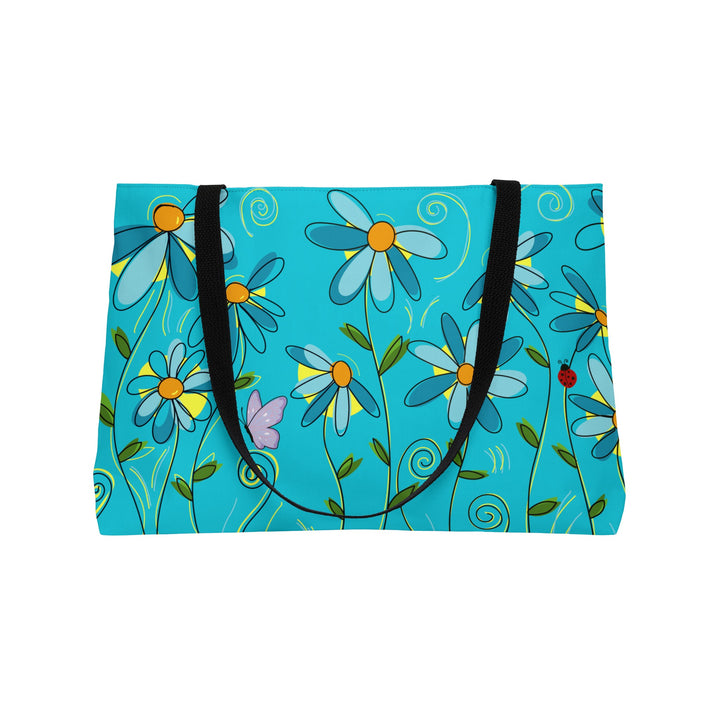 Cheerful Bright Blue Garden | Big Bag Everything Tote