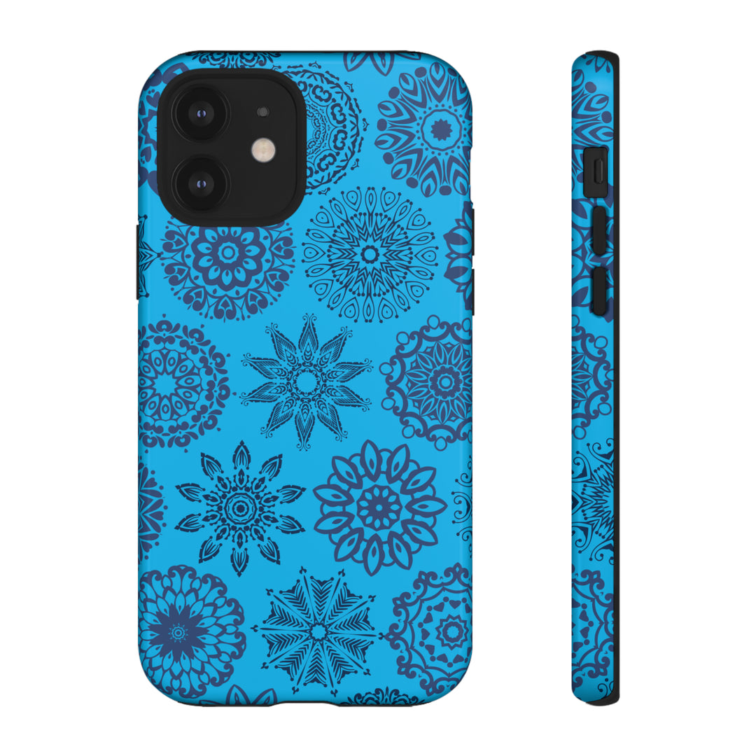 Blue Abstract Patterned Phone Case